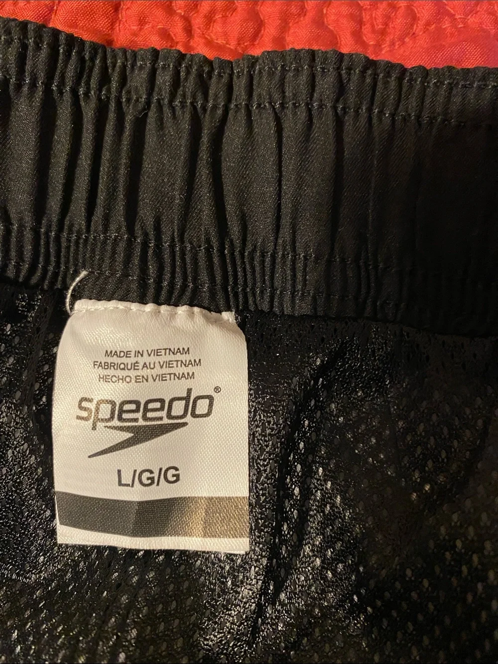Speedo Black to White Tie-Dye Men's Swim Board Shorts